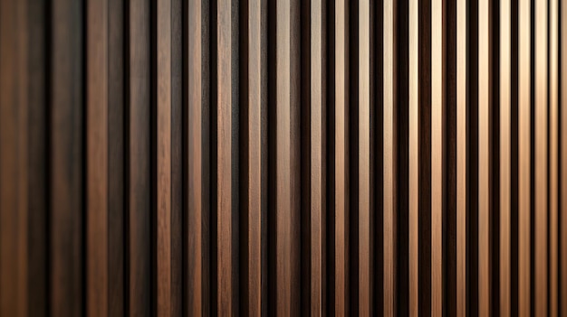 Walnut wood slat wall vertical timber battens rich brown tones architectural detail geometric patter