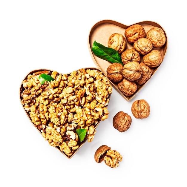 Walnuts in heart box