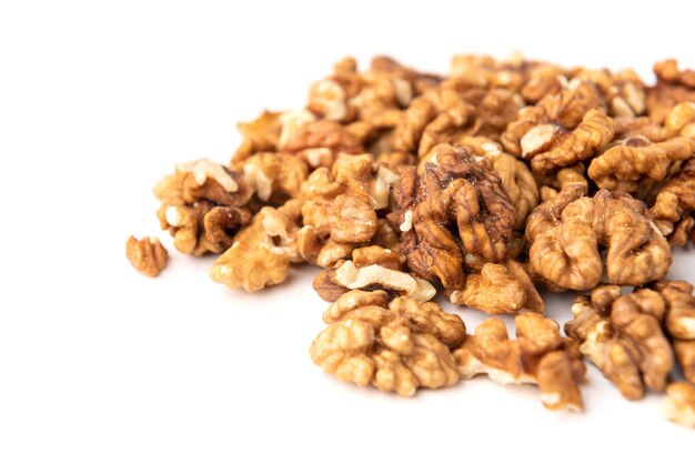 Walnuts isolated on a white background