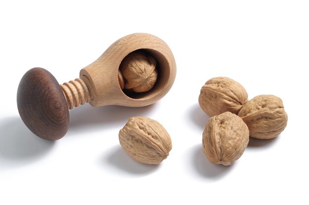 Walnuts and nutcracker