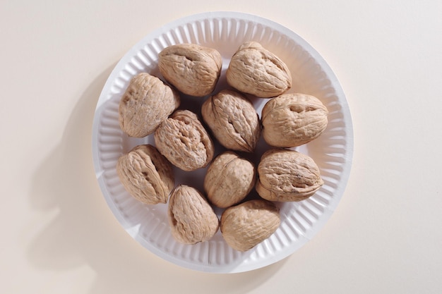 Walnuts in plate