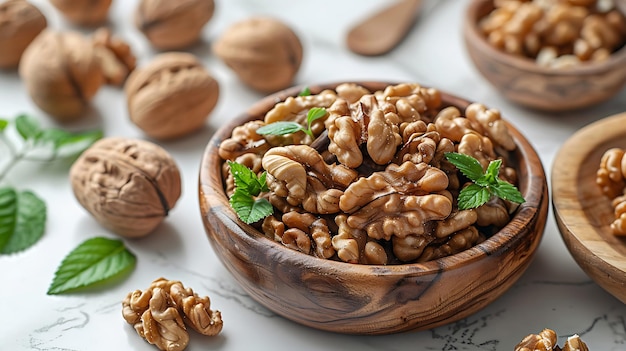 Photo walnuts on a white background