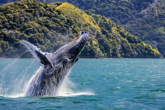 Wander into the tranquil bays where humpback whale generative ai