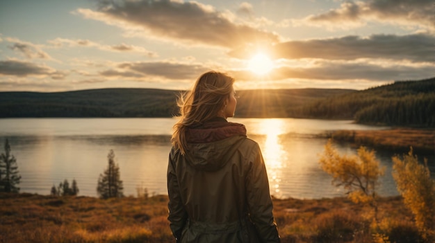 wanderlust photo of woman spent time on lake