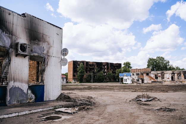 War in Ukraine The central square in the city of Trostyanets liberated from the Russians Russian military invasion of Ukraine