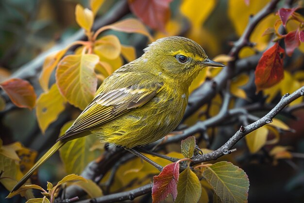 Warbler Bird in High Definition Photorealism