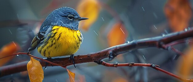 Warbler Bird in High Definition Photorealism