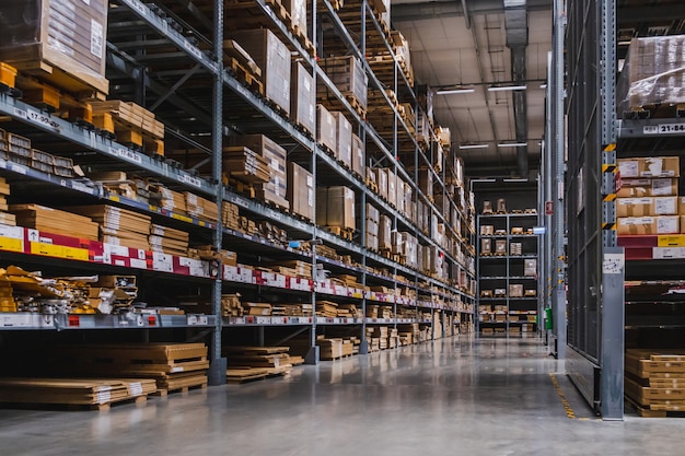  Warehouse aisle in an IKEA store