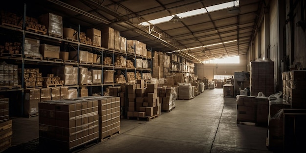 Warehouse located inside the factory