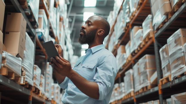 The Warehouse Worker with Tablet