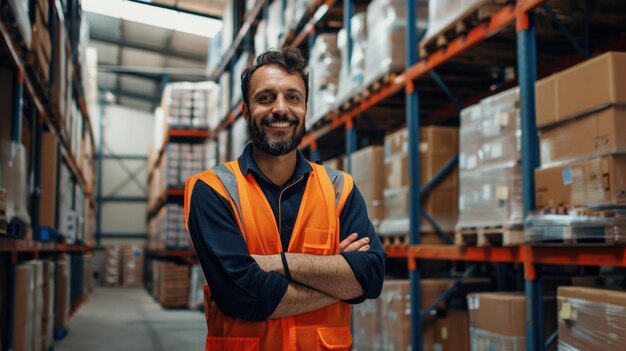 Photo the warehouse workers portrait