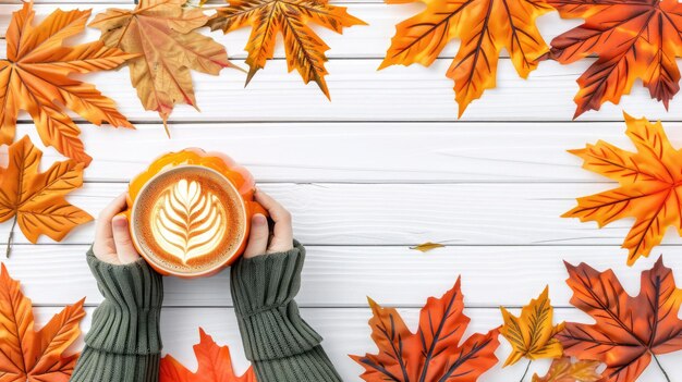 Warm Autumn Day With a Pumpkin Spice Latte