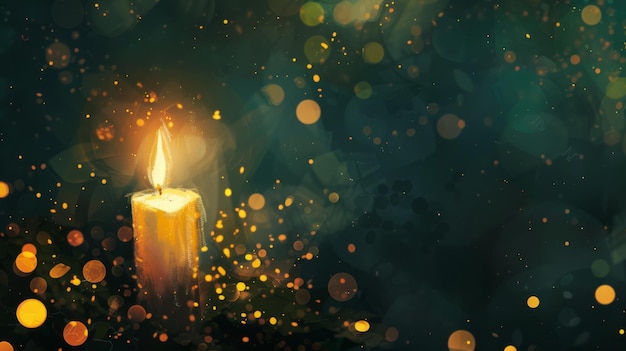 Warm Candlelight Glow background image