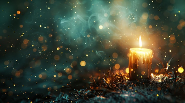 Warm Candlelight Glow background image