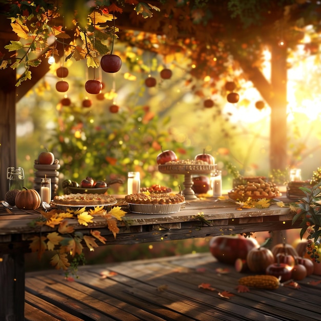 A warm family gathering for an autumn harvest meal