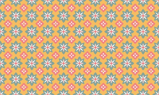 Warm Golden Yellow Geometric Shapes Seamless Pattern for Wallpaper Background