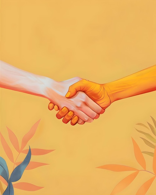 A Warm Handshake Between Friends Background