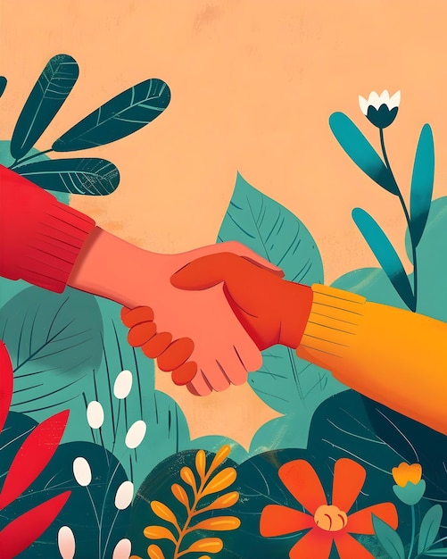 A Warm Handshake Between Friends Wallpaper