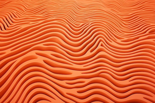 Warm Orange Waves Abstract Rhythmic Contours