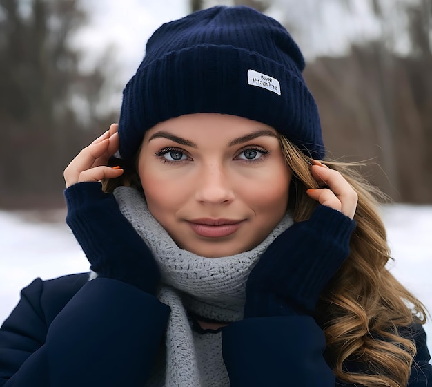 Warming up winter Cropped portrait of a young woman posing in winter wear