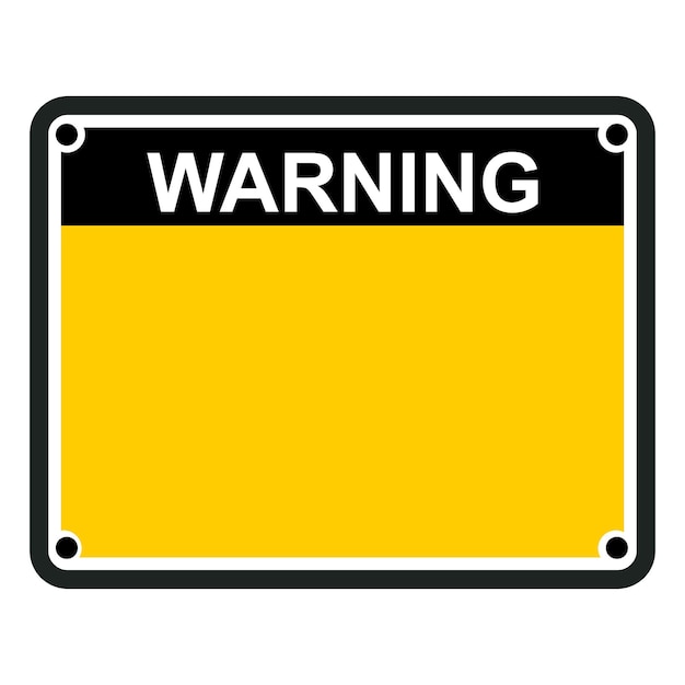 Warning sign and label vector