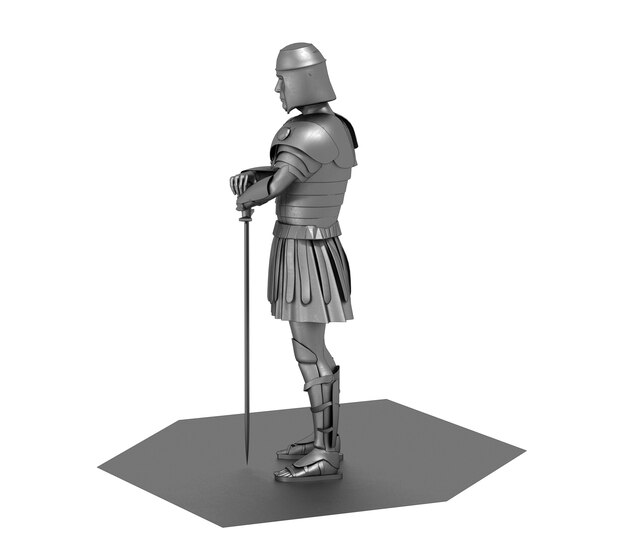 Photo warrior character cg rendering 3d illustration