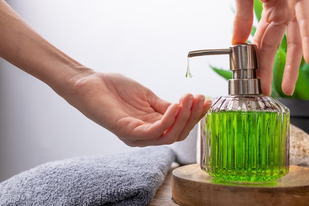 Wash their hands with liquid soap near the sink with water