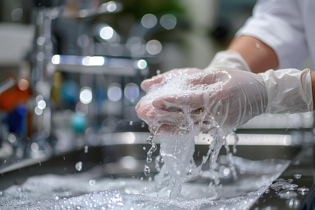 Washing Hands with Soap and Water