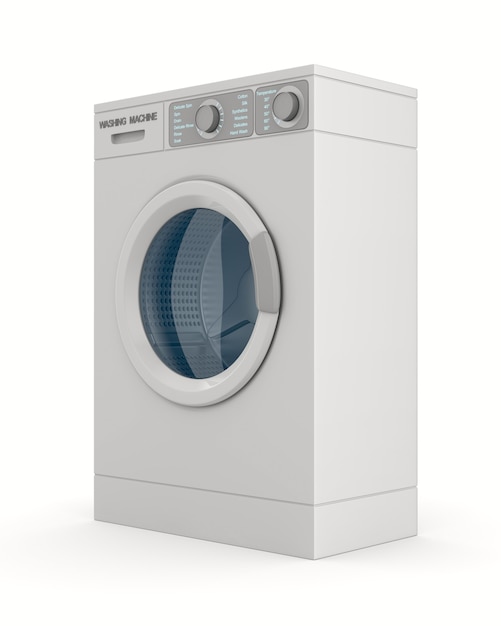 Washing machine isolated on white.3D illustration