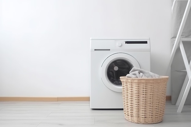 Washing machine in the laundry