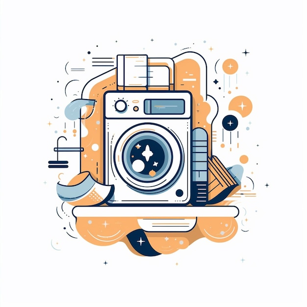 A washing machine vector