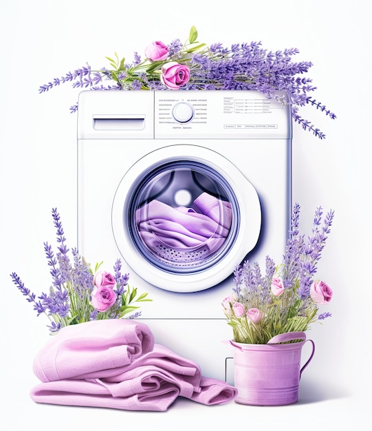 washing machine with lavender