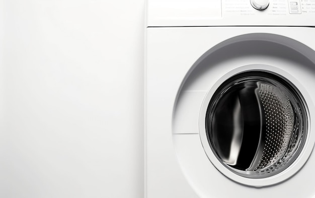 A washing machine with a white front door and a white front door.