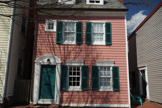 Washington georgetown painted houses detail