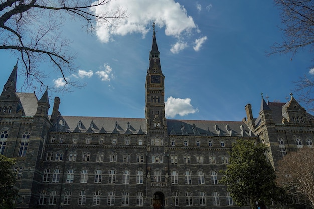 Washington georgetown university on sunny day