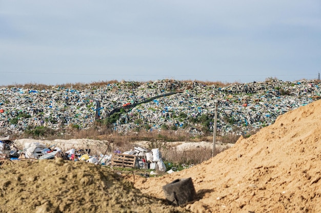 Waste or trash from household in waste landfill Contaminated land