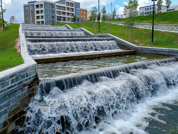 Waste water treatment plant Modern urban wastewater treatment plant