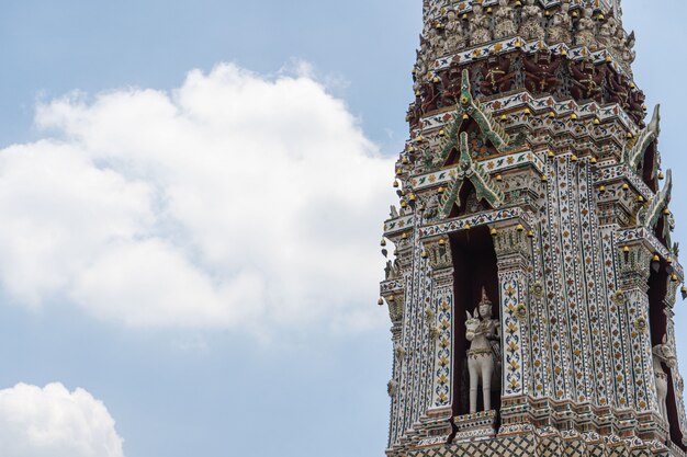 Wat Arun temple in Bangkok Thailand. Wat Arun-Buddhist temple in Bangkok's Yai district of Bangkok, Thailand, Wat Arun mosaic close-up