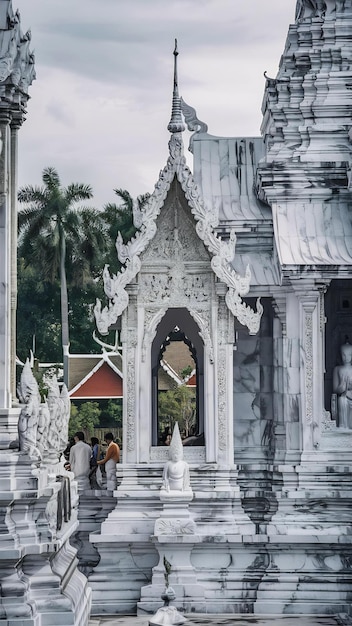 Photo wat benchamabophit or marble temple in bangkok thailand