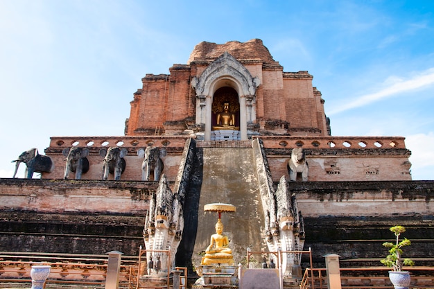 Wat Chedi Luang Varavihara. landmark for tourist at Chiang Mai,Thailand. 