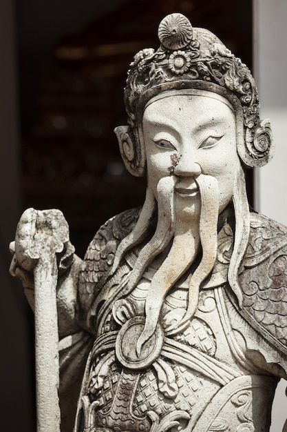 Wat Pho stone guardian statue, Thailand