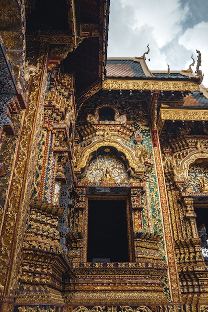 Wat Phra Buddhabat Si Roi,Golden Temple in Chiang Mai, Thailand