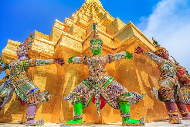 Wat Phra Kaeo Temple bangkok Thailand