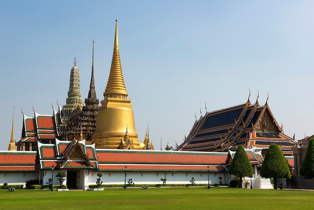 Wat Phra Kaew, Temple of the Emerald Buddha in Bangkok Thailand