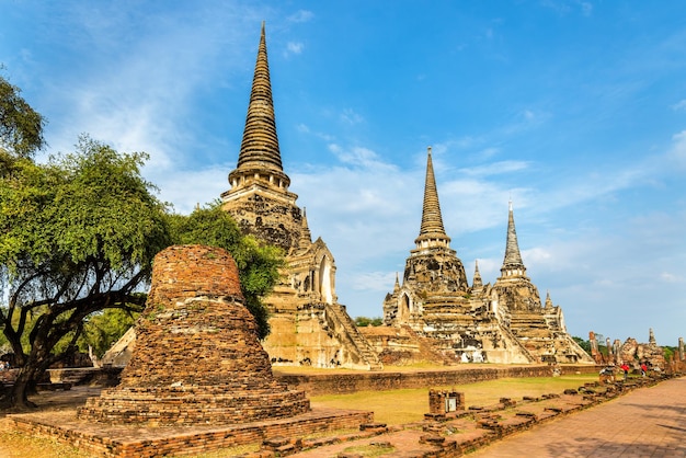 Wat Phra Si Sanphet temple in the Ayutthaya Historical Park A UNESCO world heritage site in Thailand