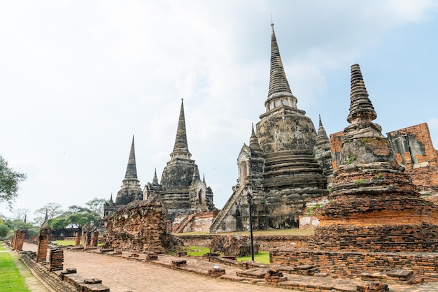 Wat Phra Sri Sanphet Temple in the precinct of Sukhothai Historical Park, a UNESCO World Heritage Site in Ayutthaya, Thailand