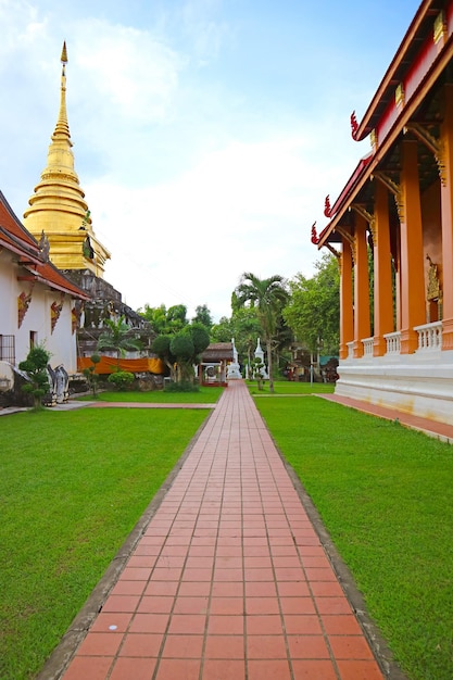 Wat Phra That Chang Kham Worawihan Monastery Complex in Nan province Northern Thailand