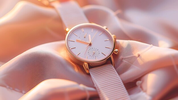 a watch with a strap that says watch on it Elegance in White Luxurious Ladies Watch with Gold Ac