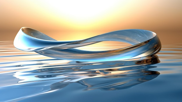 Water Abstract futuristic background generative ai