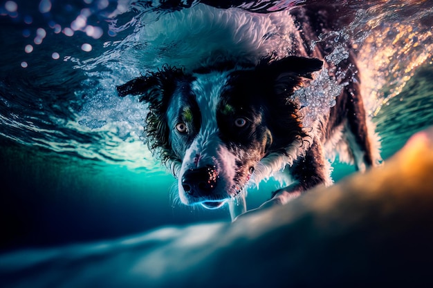 Water activities with pets and swimming Generative AI